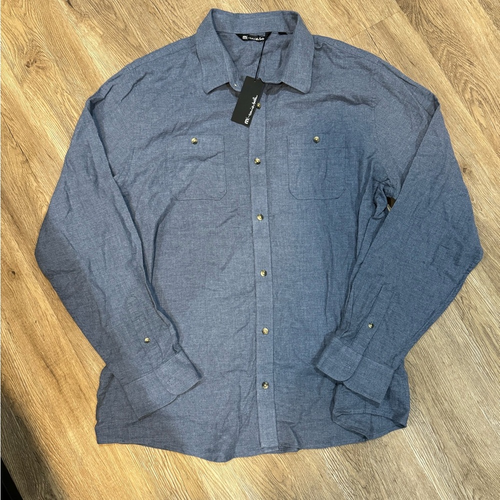 Travis Mathew Hefe button up dress shirt size 2XL NWT